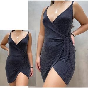 Elegant Black Wrap Dress